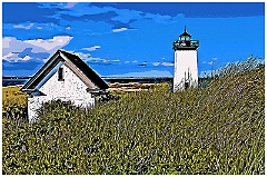 Long Point Lighthouse in Provincetown, MA - Digital Painting